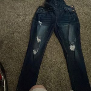 New never worn dark Jean overalls